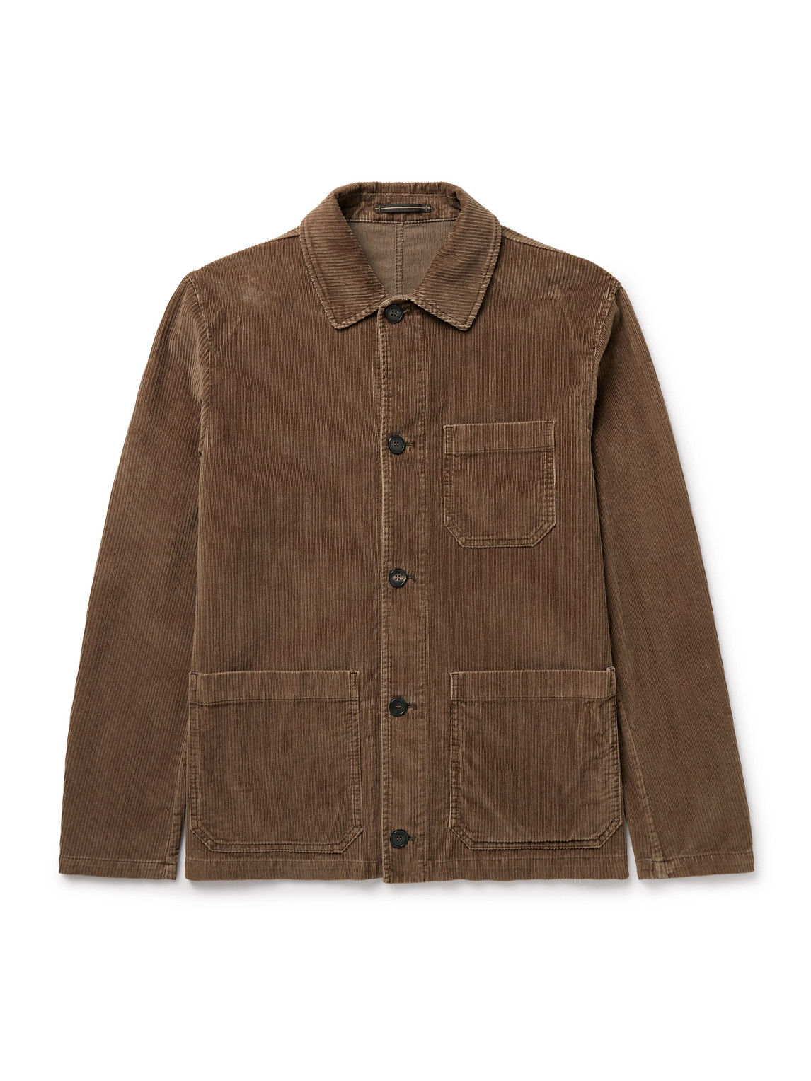 Incotex Cotton-blend Corduroy Chore Jacket In Brown