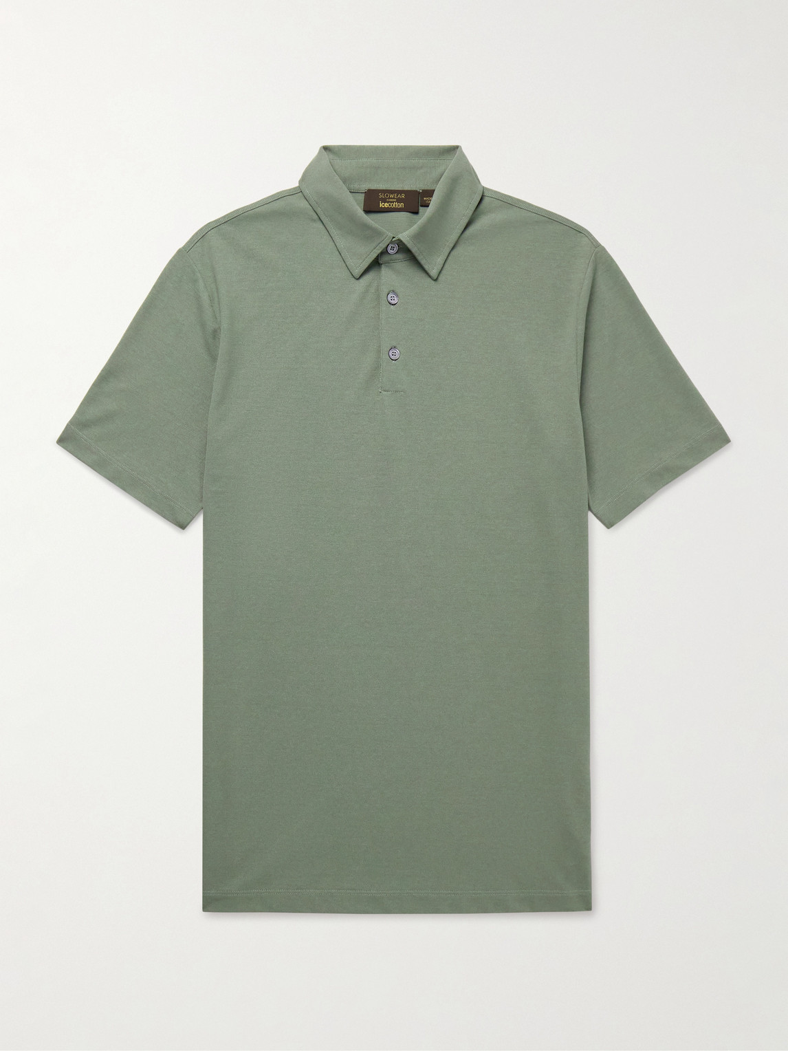 Incotex Zanone Slim-fit Icecotton Polo Shirt In Green