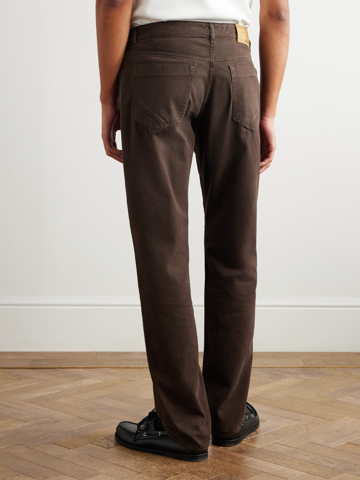 Incotex Blue Division Straight-leg Jeans In Brown
