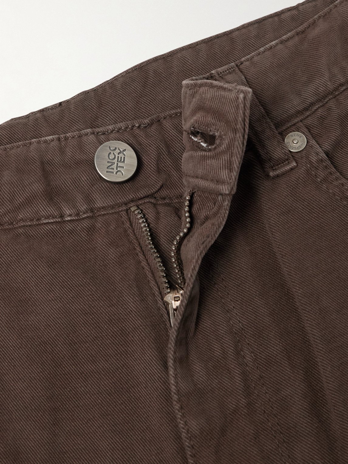 Incotex Blue Division Straight-leg Jeans In Brown
