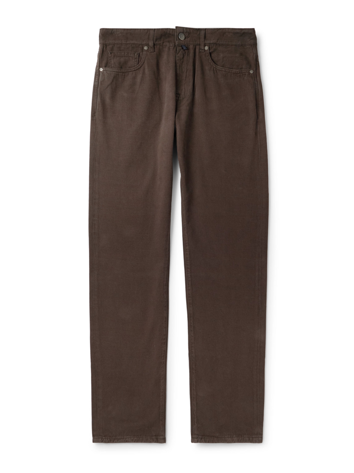 Incotex Blue Division Straight-leg Jeans In Brown