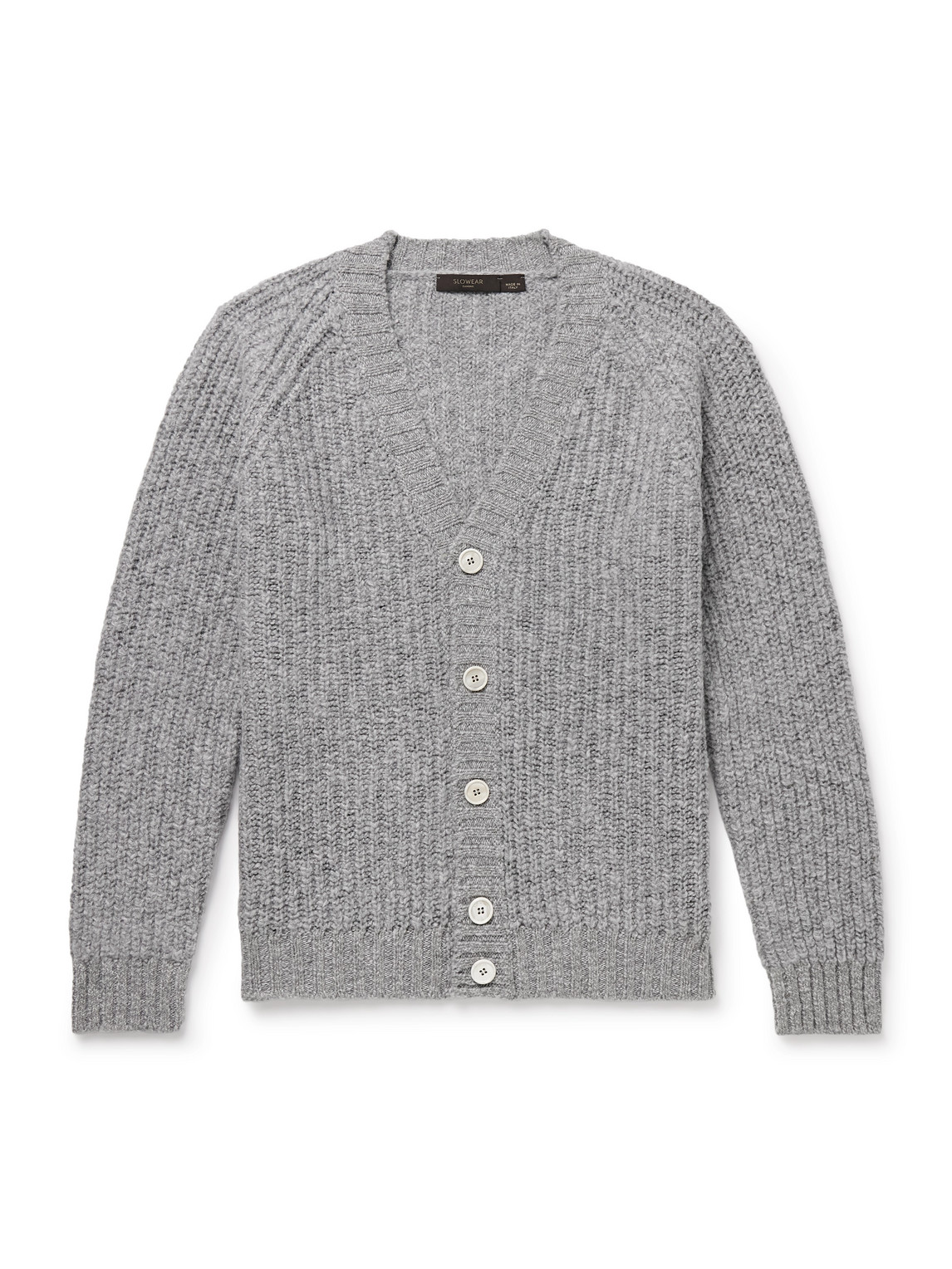 Zanone Ribbed Wool Cardigan