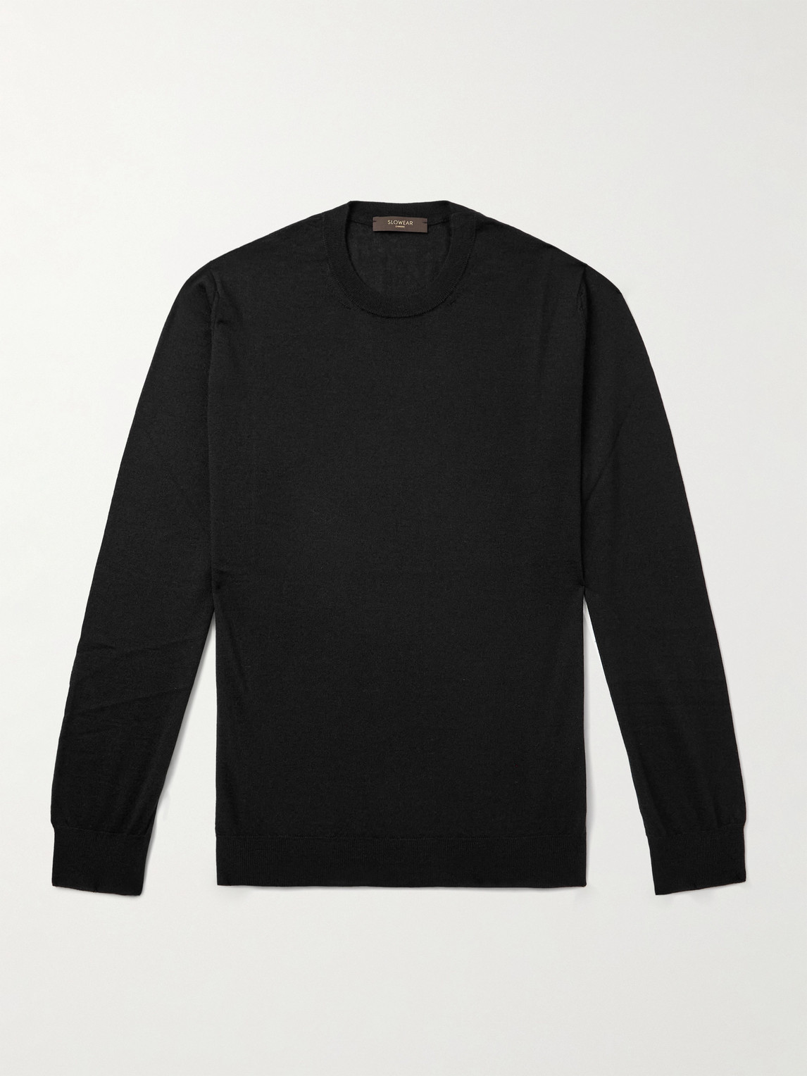 Incotex Zanone Slim-fit Cashmere And Silk-blend Sweater In Black