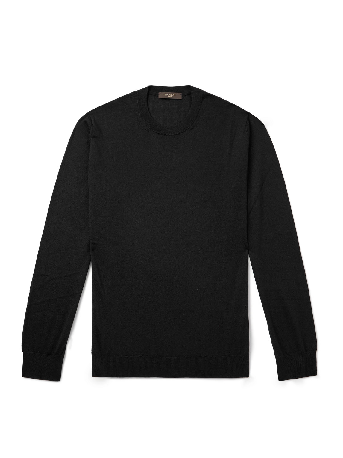 Incotex Zanone Slim-fit Cashmere And Silk-blend Sweater In Black