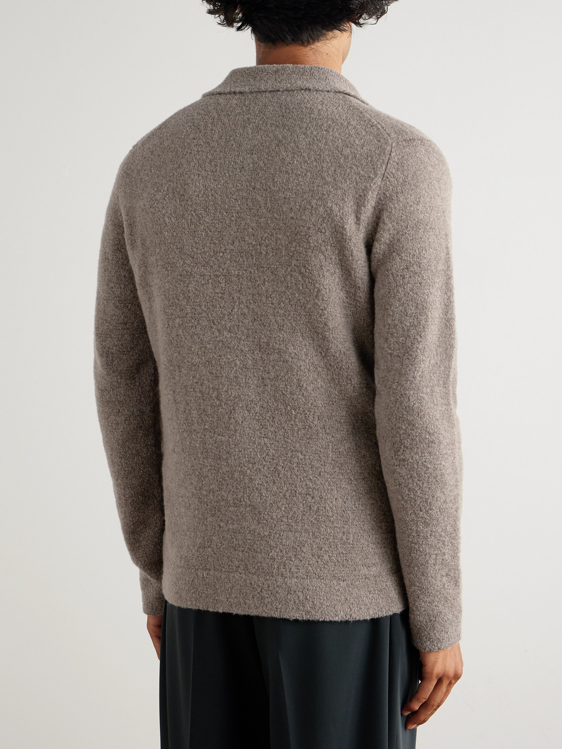 Incotex Wool-blend Cardigan In Brown