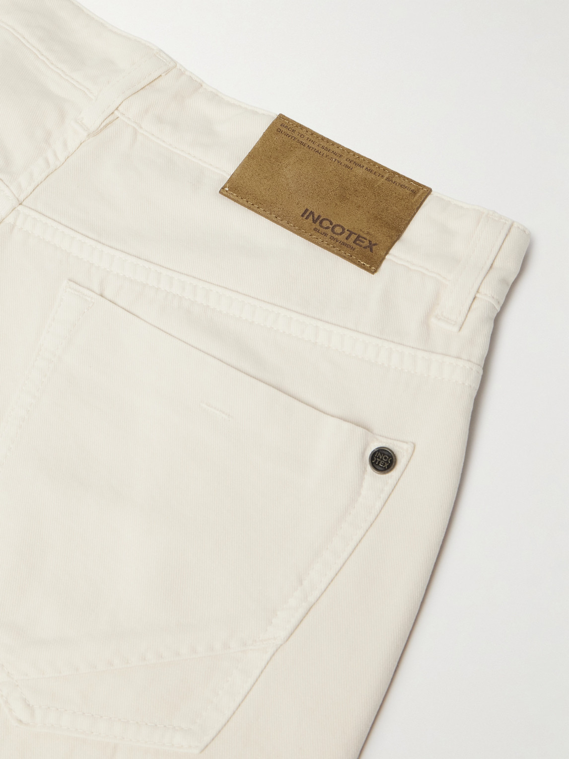 Incotex Blue Division Straight-leg Jeans In Neutral