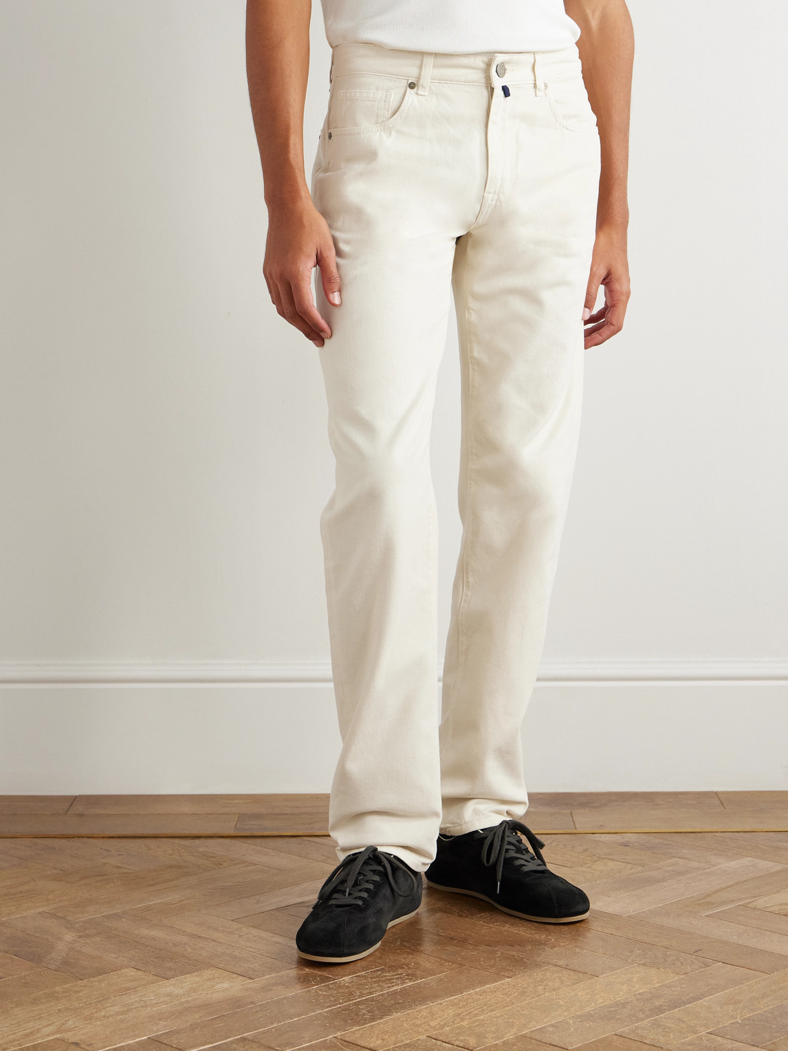 Incotex Blue Division Straight-leg Jeans In Neutral