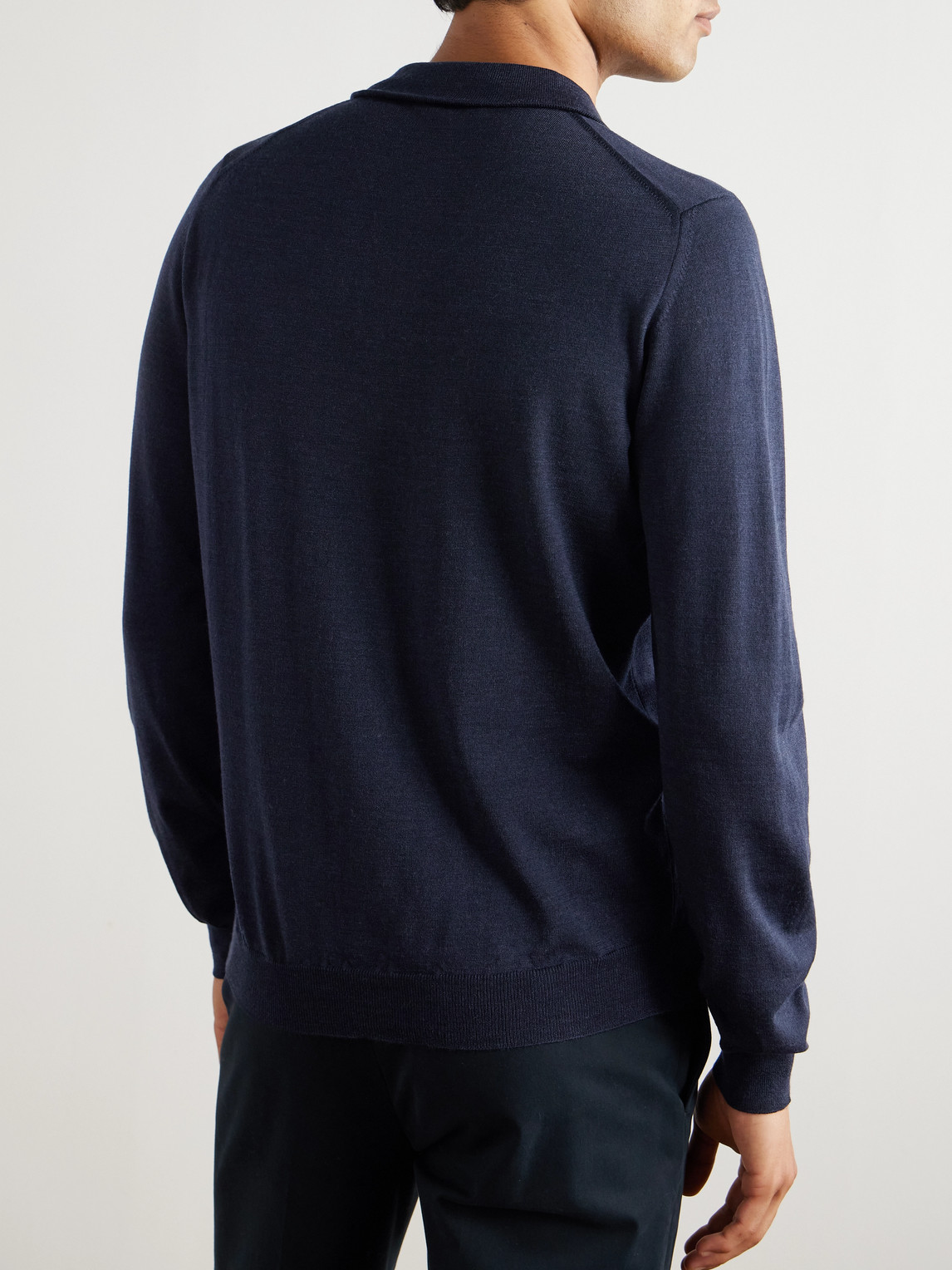 Incotex Zanone Flexwool Half-zip Sweater In Blue