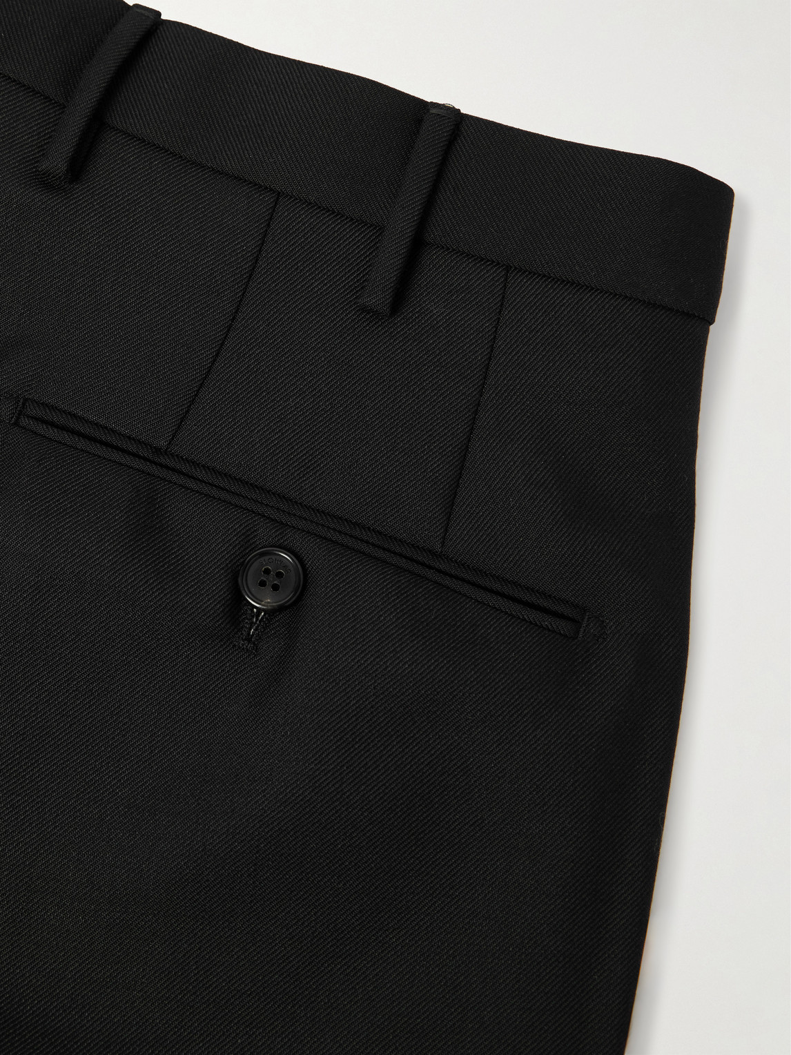 Incotex Slim-fit Wool And Mohair-blend Trousers In Black