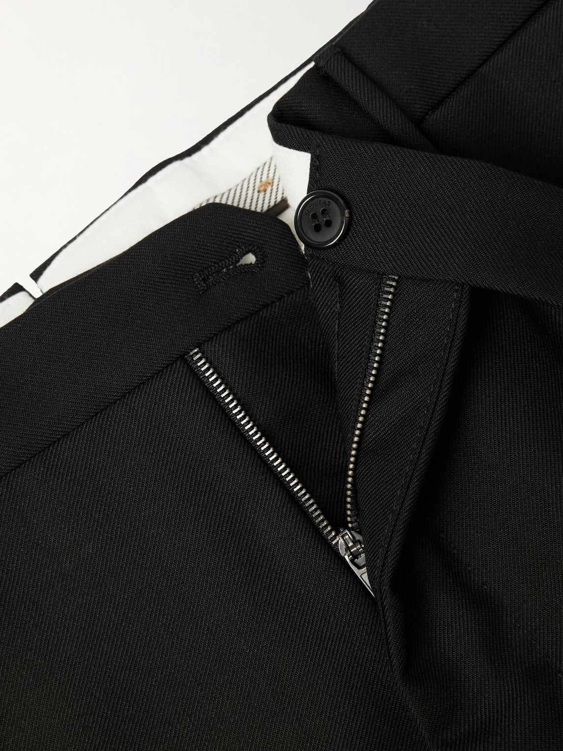 Incotex Slim-fit Wool And Mohair-blend Trousers In Black