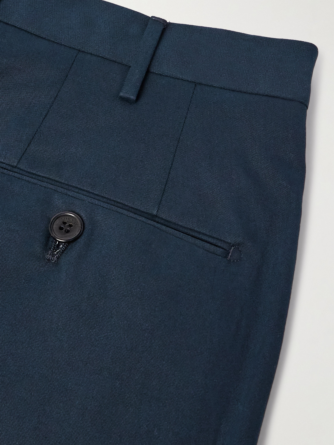Incotex Slim-fit Cotton And Cashmere-blend Trousers In Blue