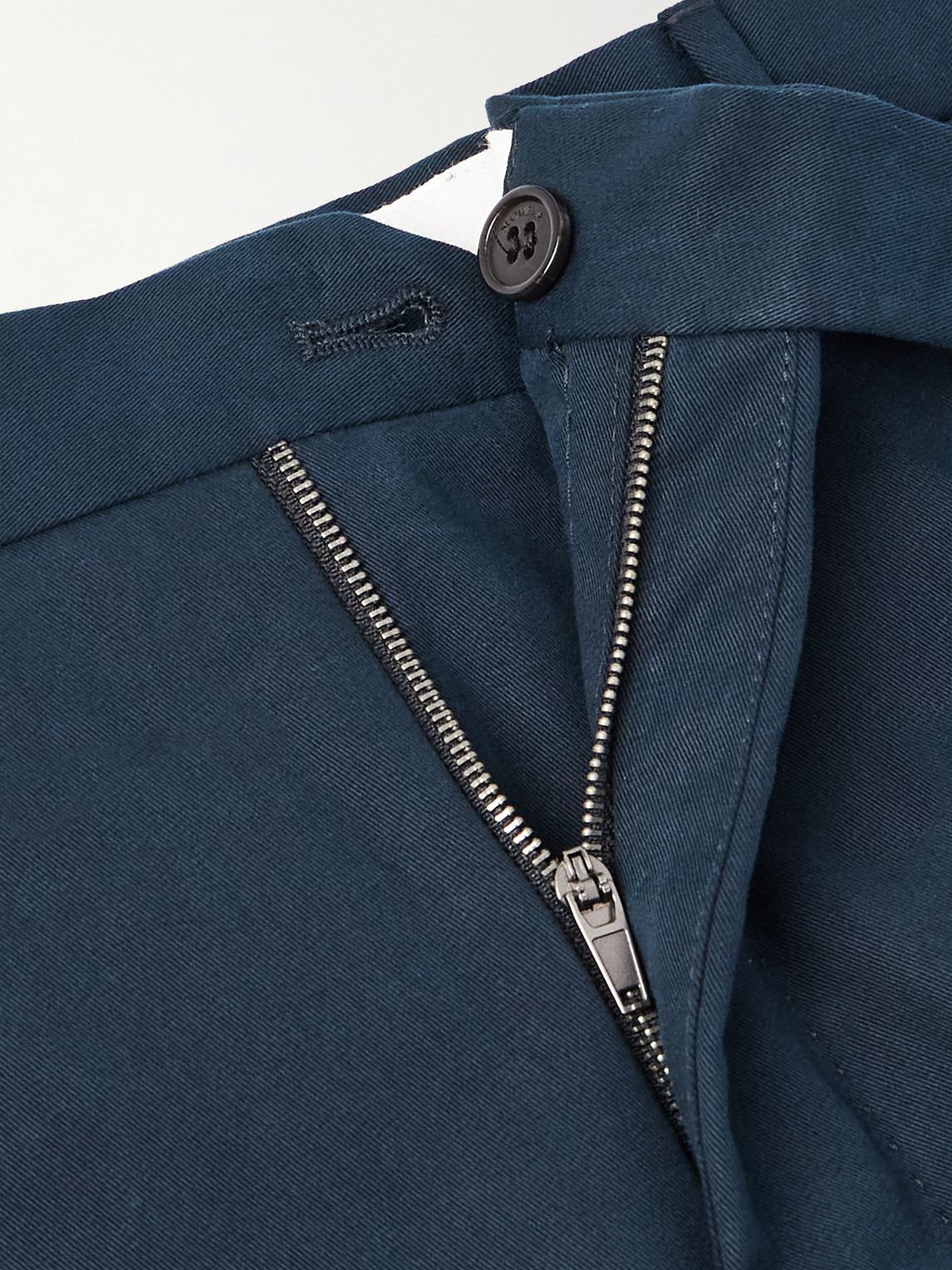 Incotex Slim-fit Cotton And Cashmere-blend Trousers In Blue