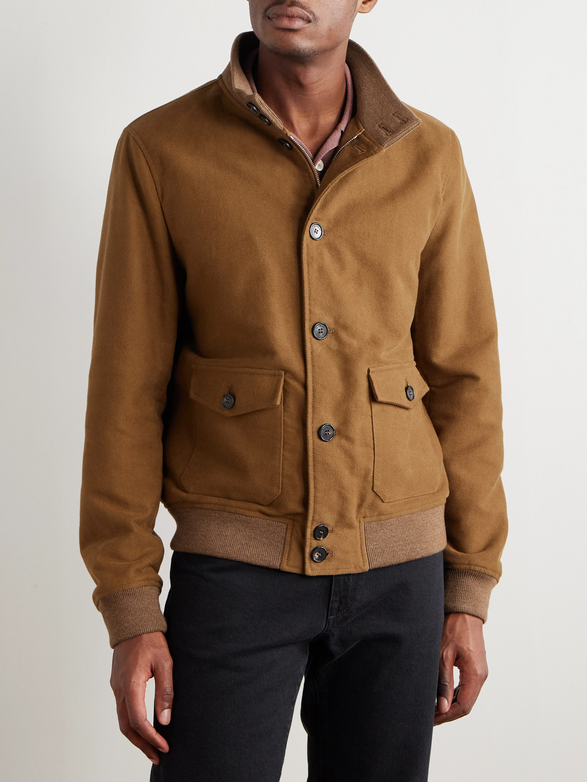 Incotex Montedoro Cotton-twill Jacket In Brown