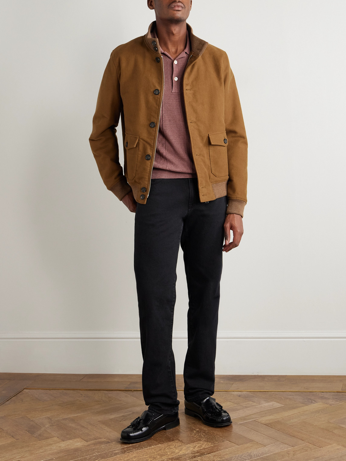Incotex Montedoro Cotton-twill Jacket In Brown