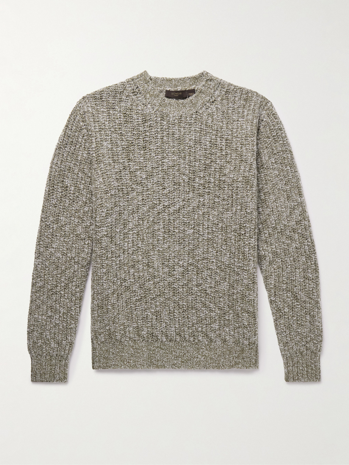 Incotex Zanone Ribbed Brushed-wool Sweater In Brown