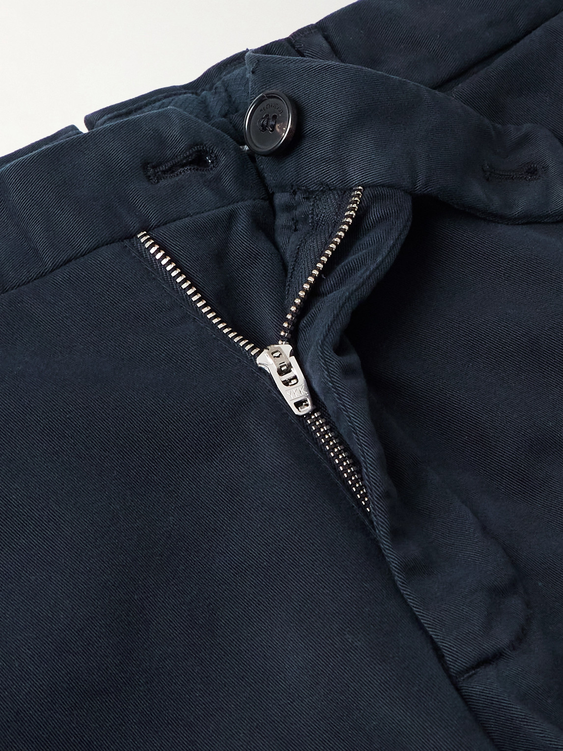 Incotex Straight-leg Cotton-blend Twill Trousers In Blue