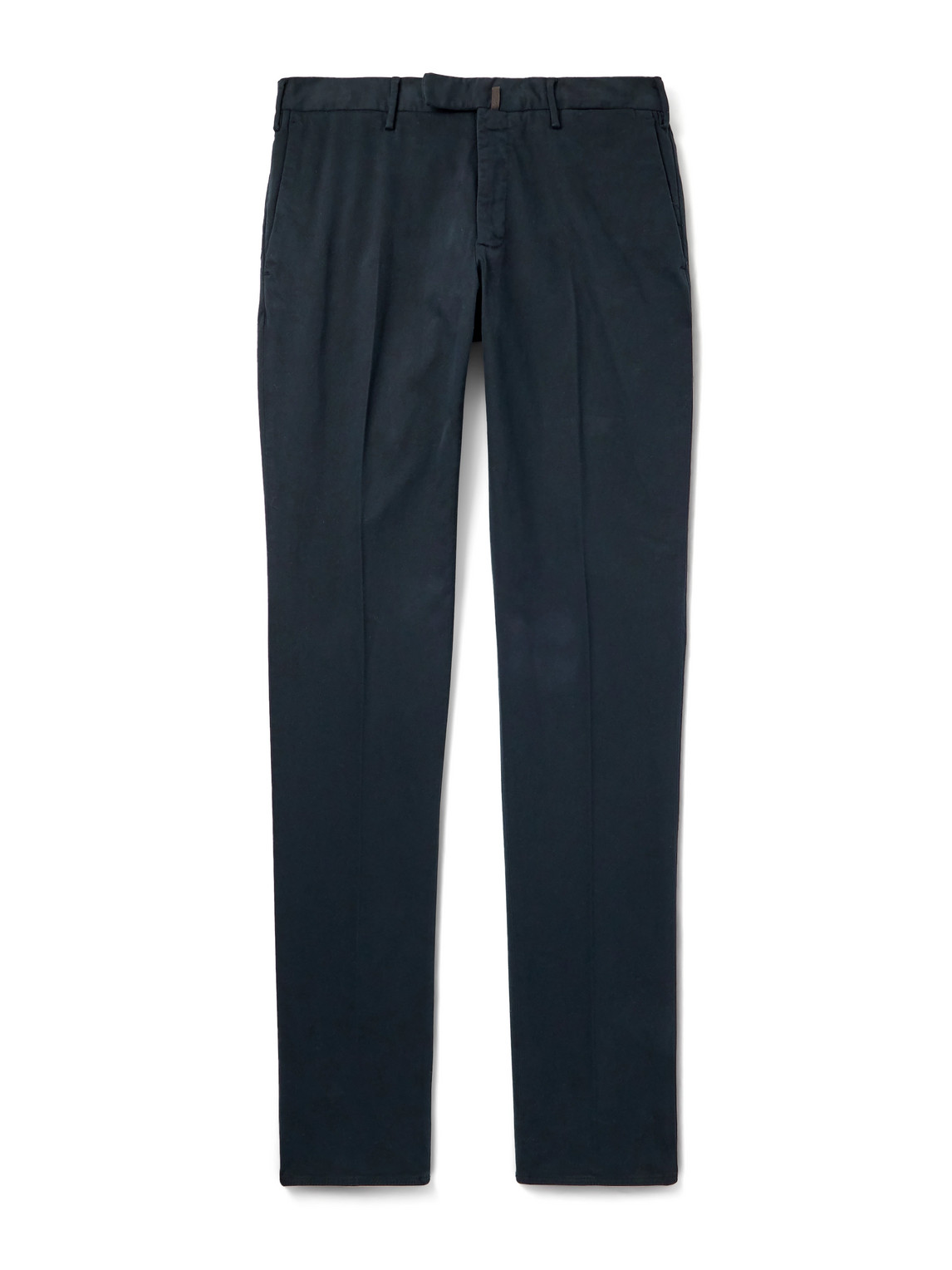 Incotex Straight-leg Cotton-blend Twill Trousers In Blue