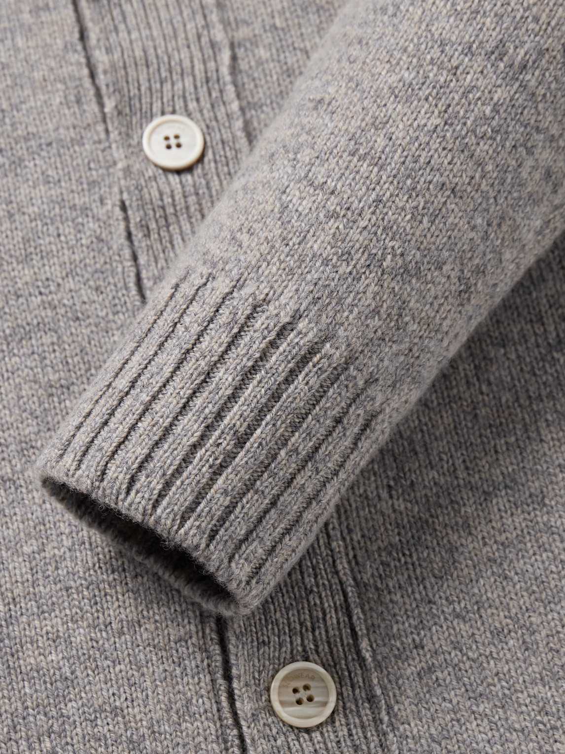 Incotex Zanone Slim-fit Virgin Wool Cardigan In Gray