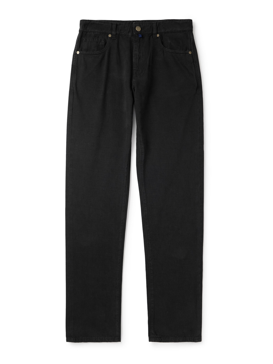 Incotex Blue Division Slim-fit Tapered Jeans In Black