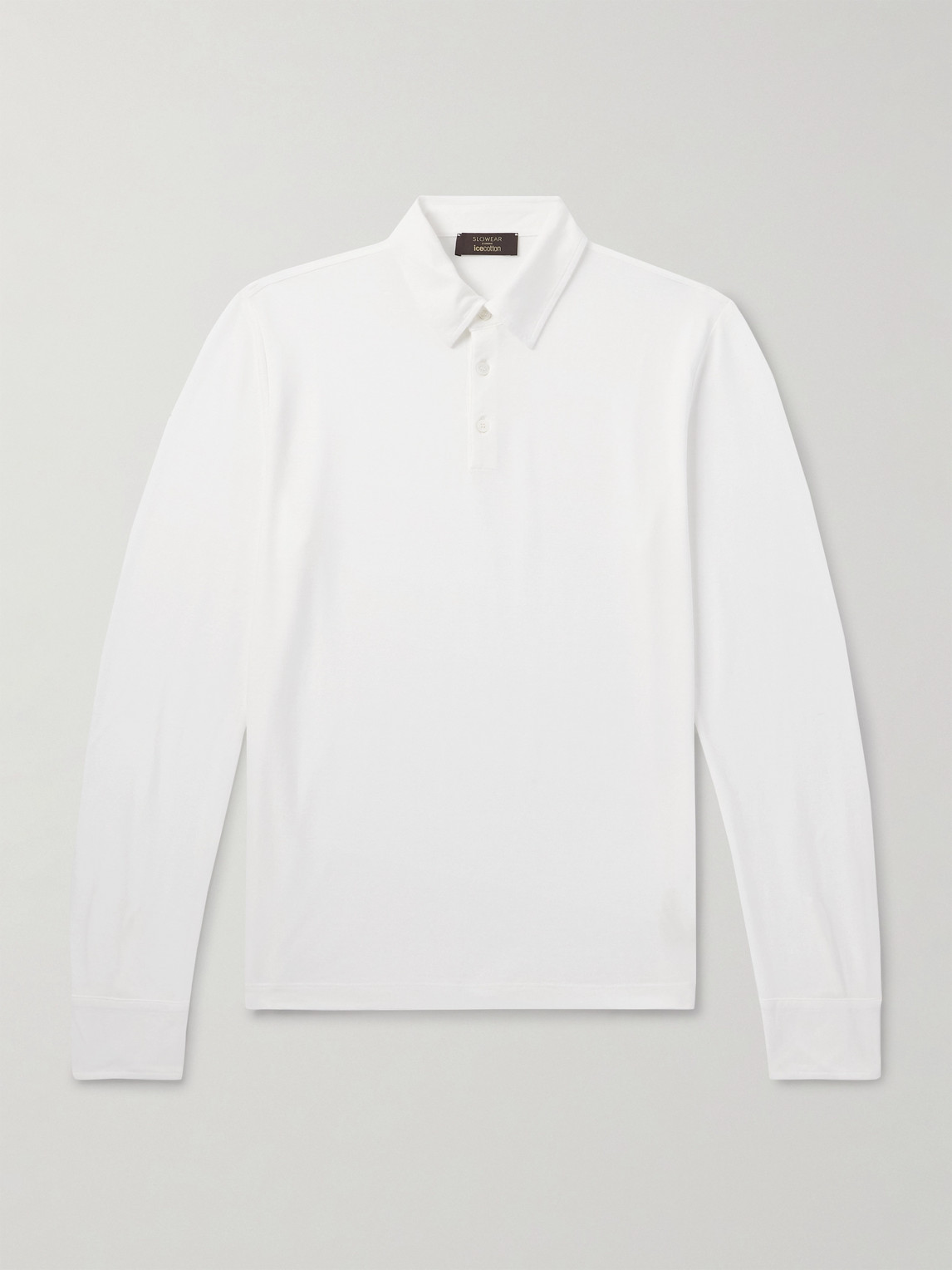 Incotex Zanone Slim-fit Icecotton Piqué Polo Shirt In White