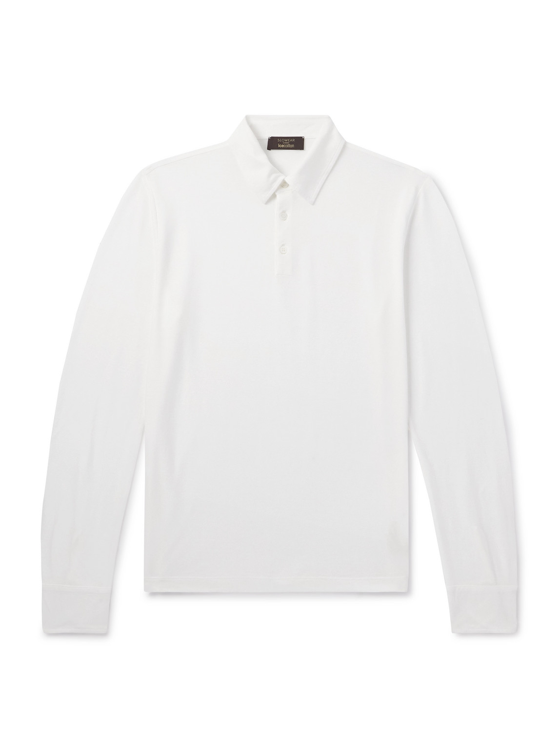 Incotex Zanone Slim-fit Icecotton Piqué Polo Shirt In White
