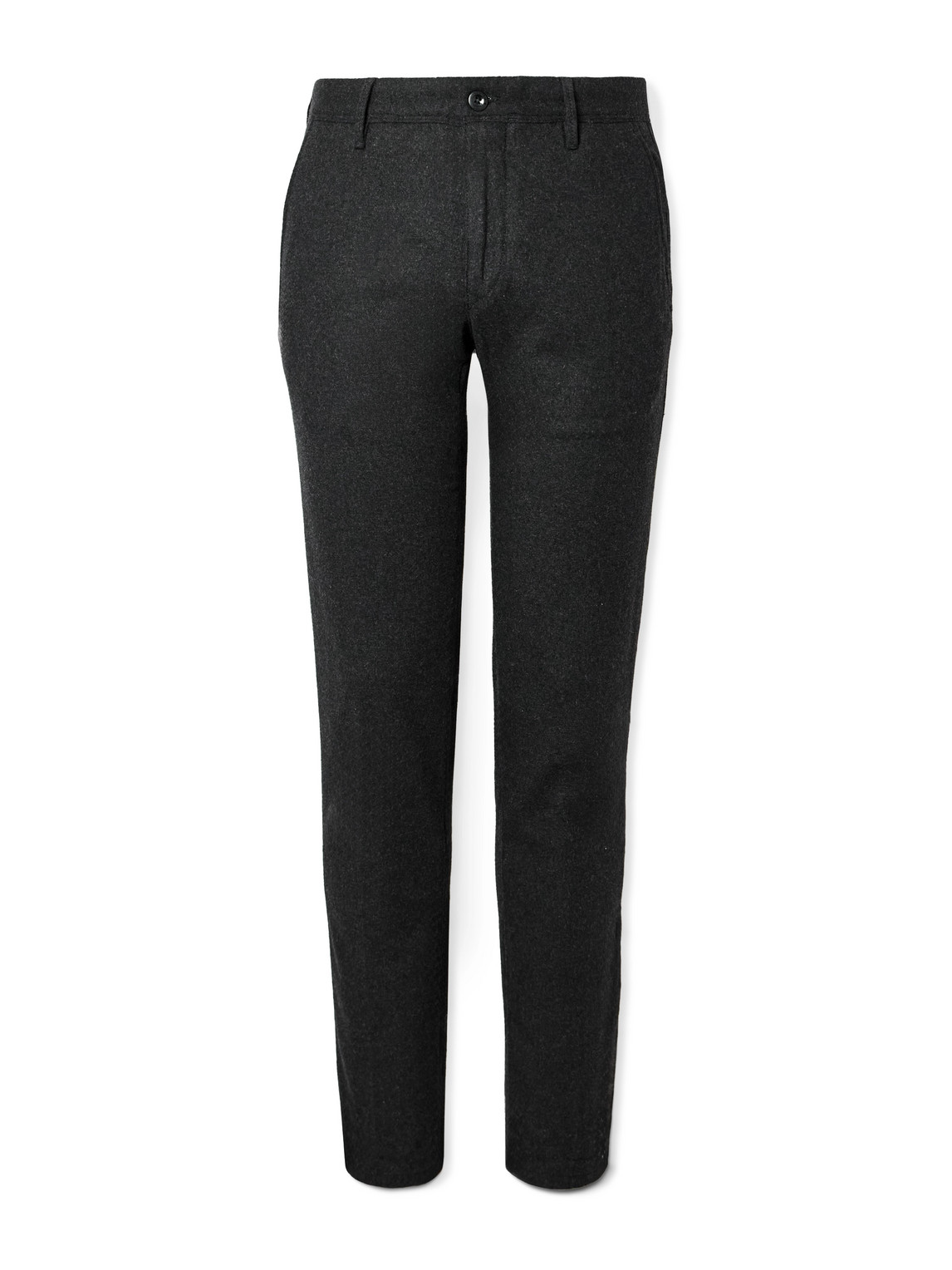 Incotex Slim-fit Straight-leg Virgin Wool-blend Trousers In Black