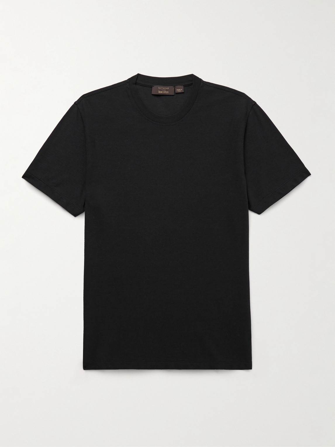Incotex Zanone Slim-fit Icecotton T-shirt In Black