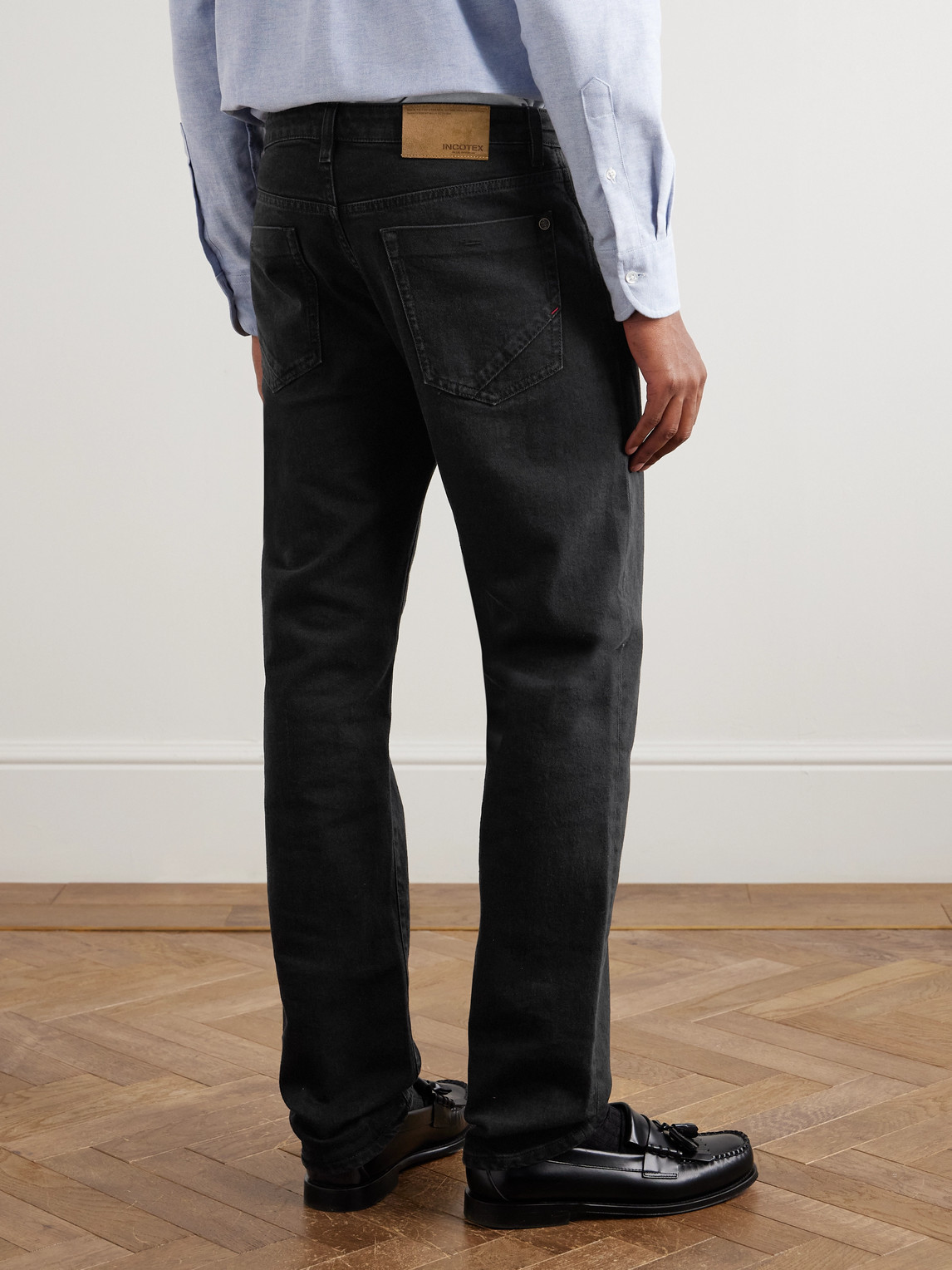 Incotex Straight-leg Jeans In Black