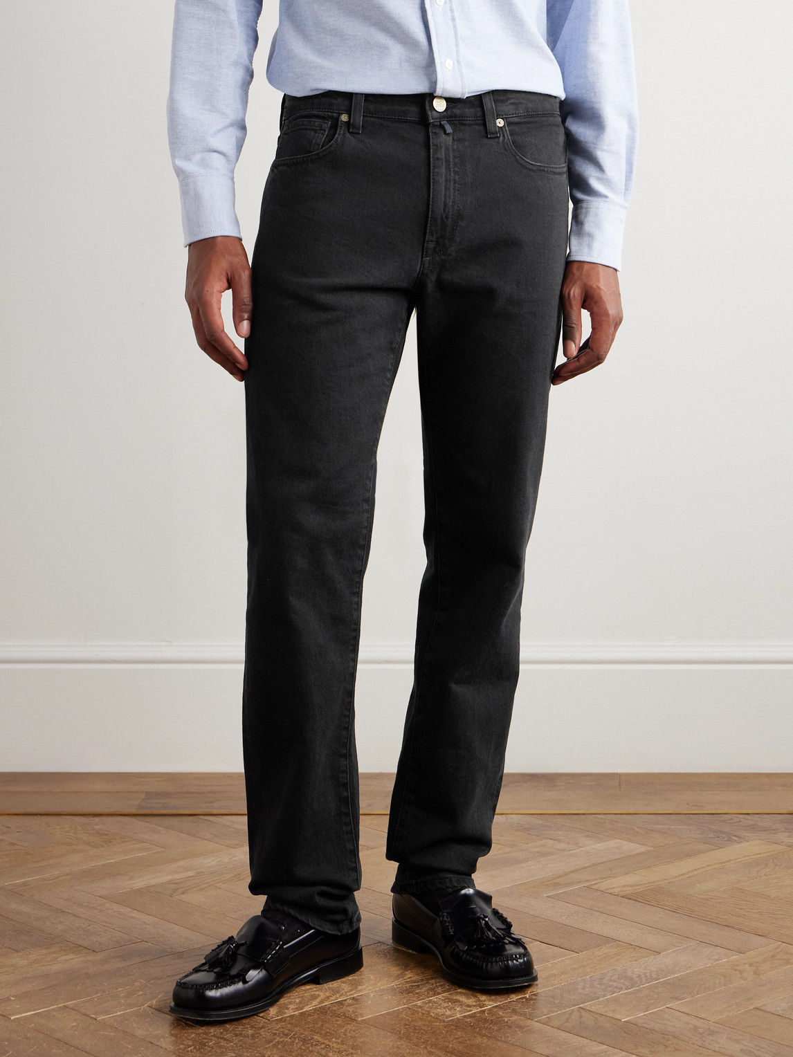 Incotex Straight-leg Jeans In Black