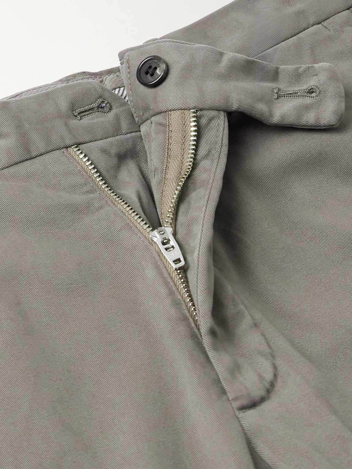 Incotex Straight-leg Cotton-blend Twill Trousers In Gold