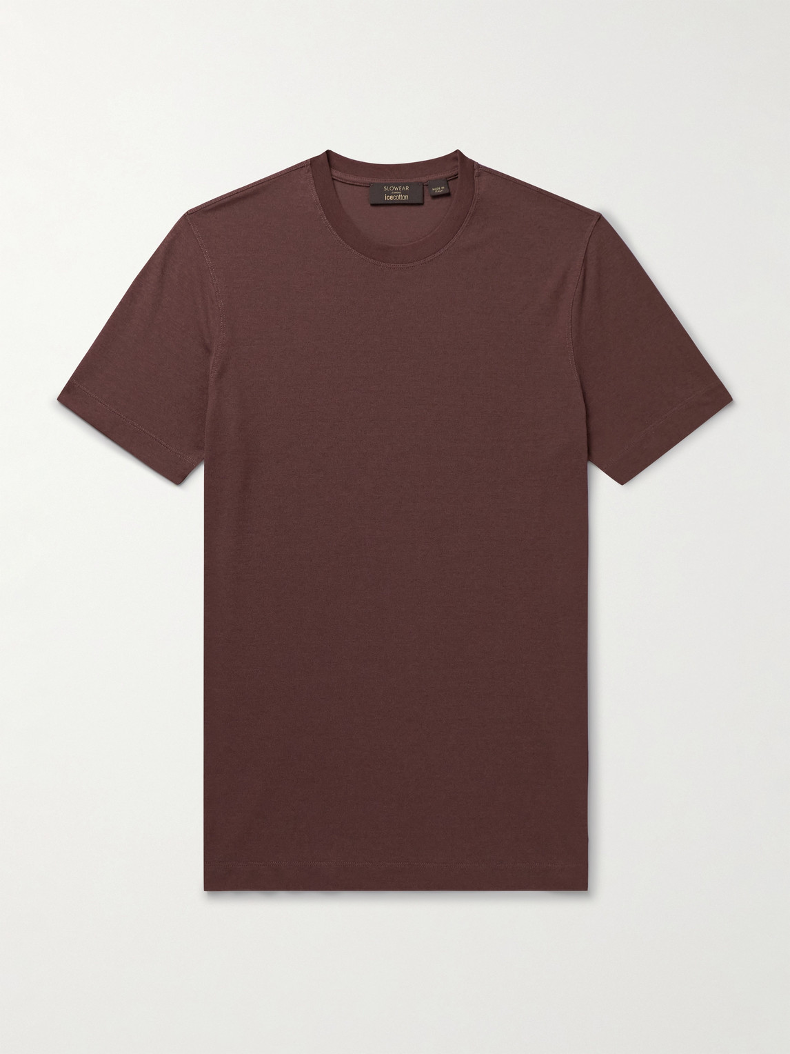 Incotex Zanone Slim-fit Icecotton T-shirt In Burgundy