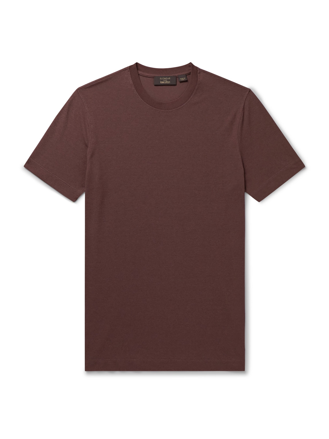 Incotex Zanone Slim-fit Icecotton T-shirt In Burgundy