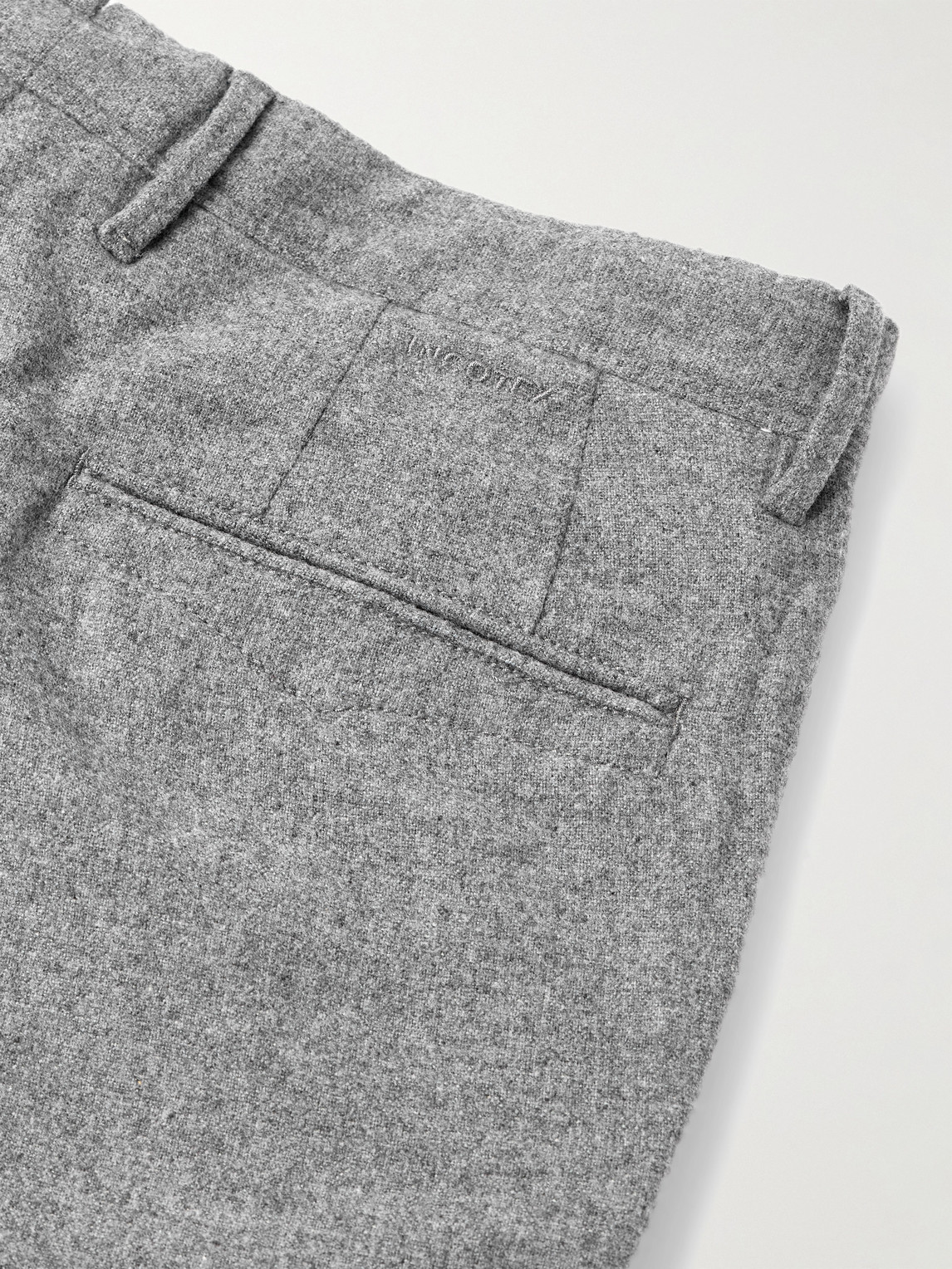 Incotex Slim-leg Virgin Wool-blend Trousers In Gray