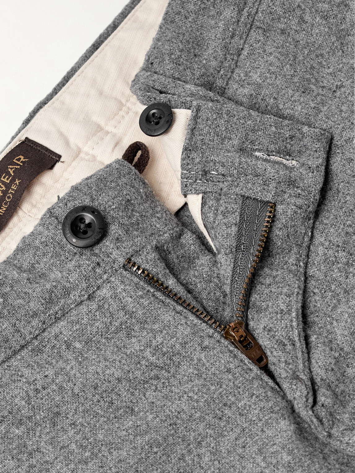 Incotex Slim-leg Virgin Wool-blend Trousers In Gray