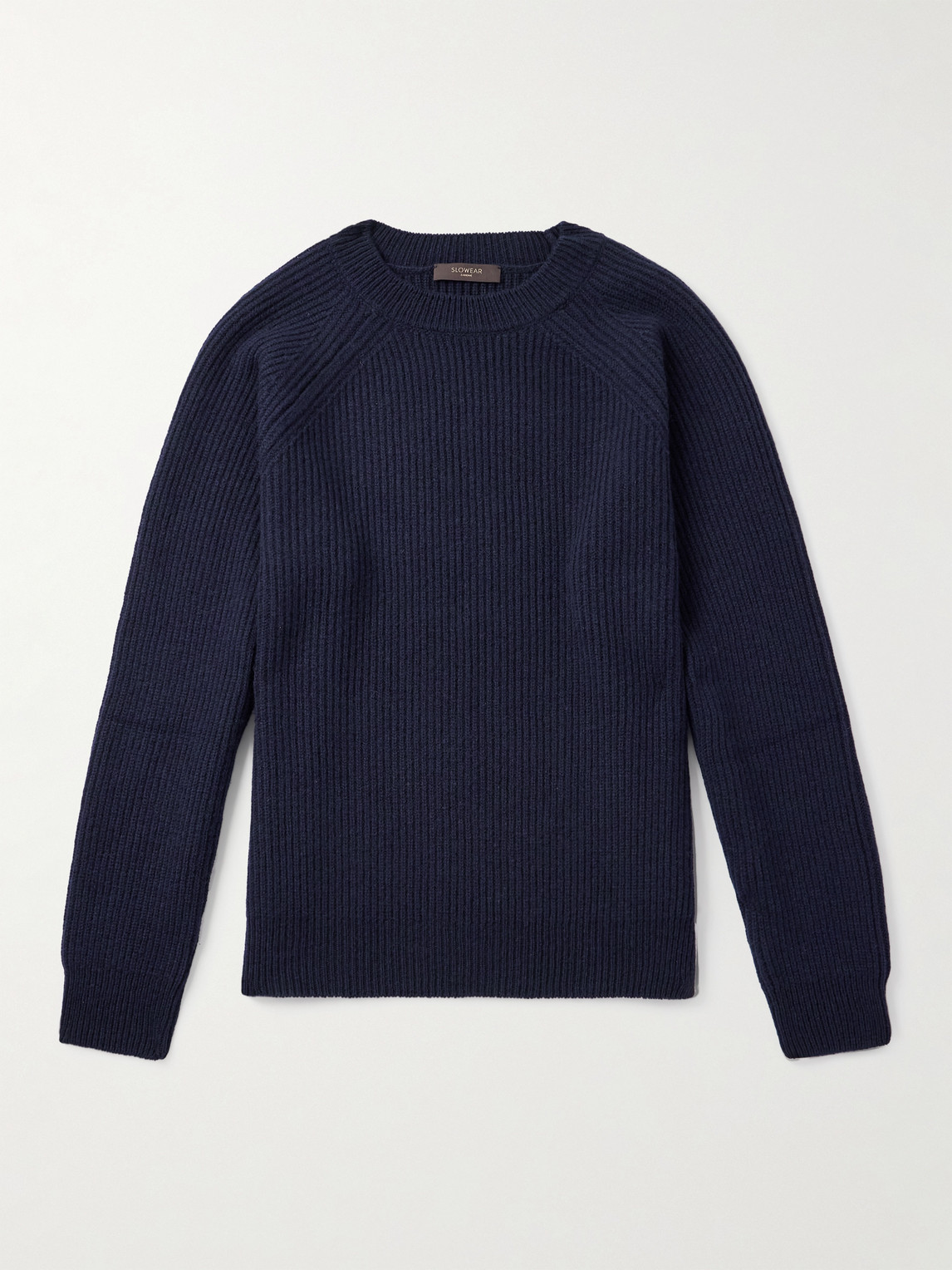 Incotex Zanone Ribbed Virgin Wool Sweater In Blue