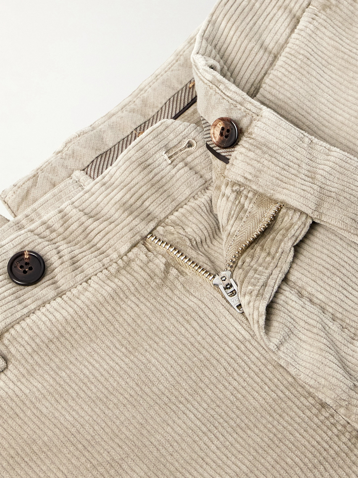 Incotex Straight-leg Cotton-blend Corduroy Trousers In Neutral