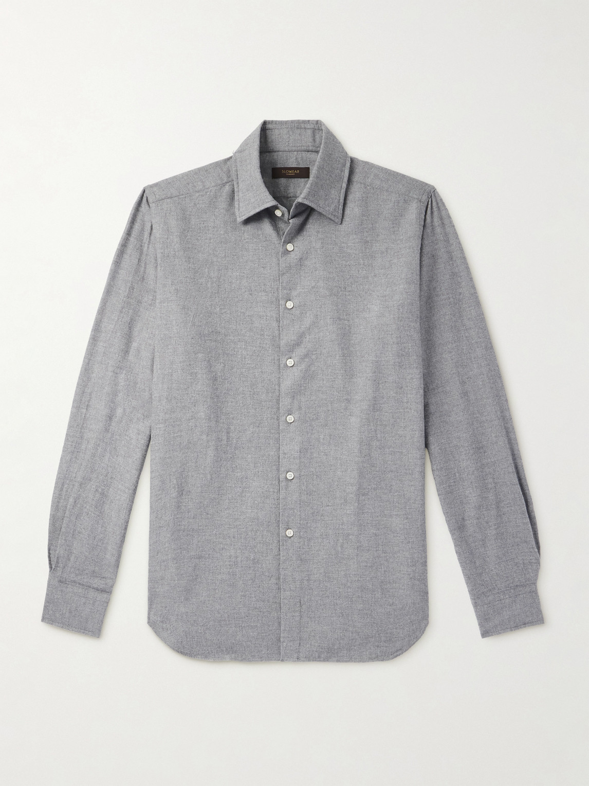 Incotex Glanshirt Cotton-flannel Shirt In Gray