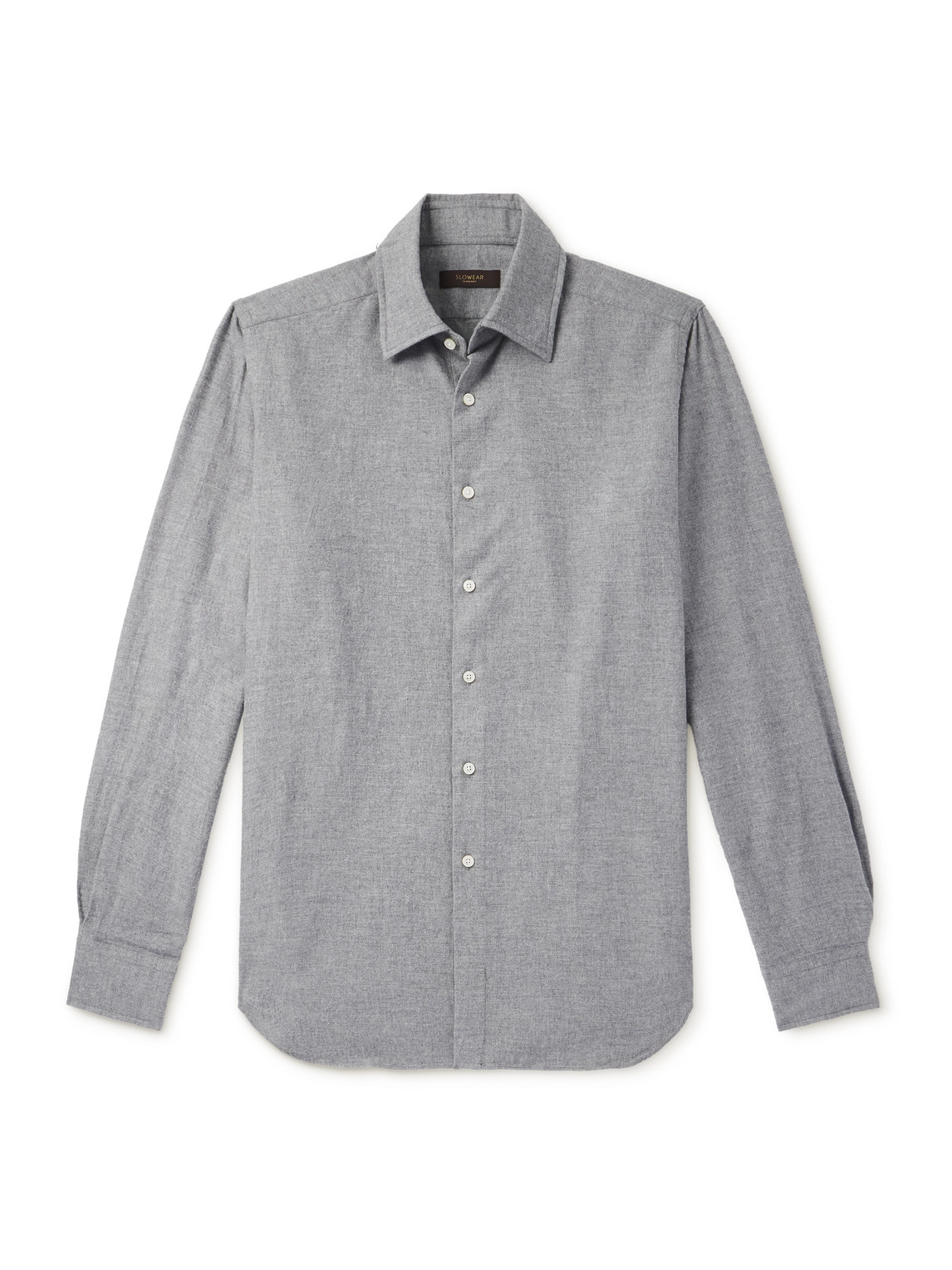 Incotex Glanshirt Cotton-flannel Shirt In Gray
