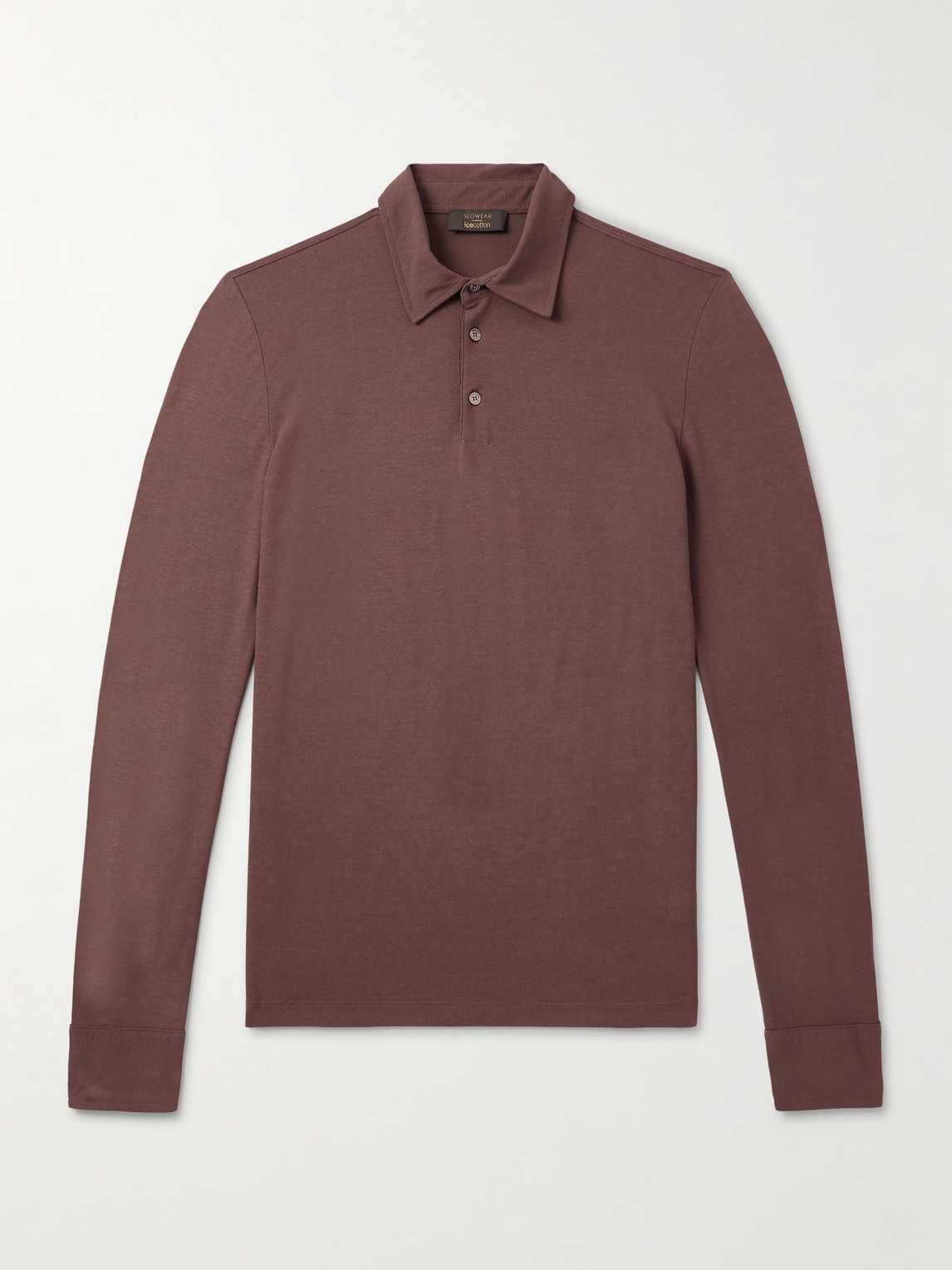 Incotex Zanone Slim-fit Icecotton Polo Shirt In Brown