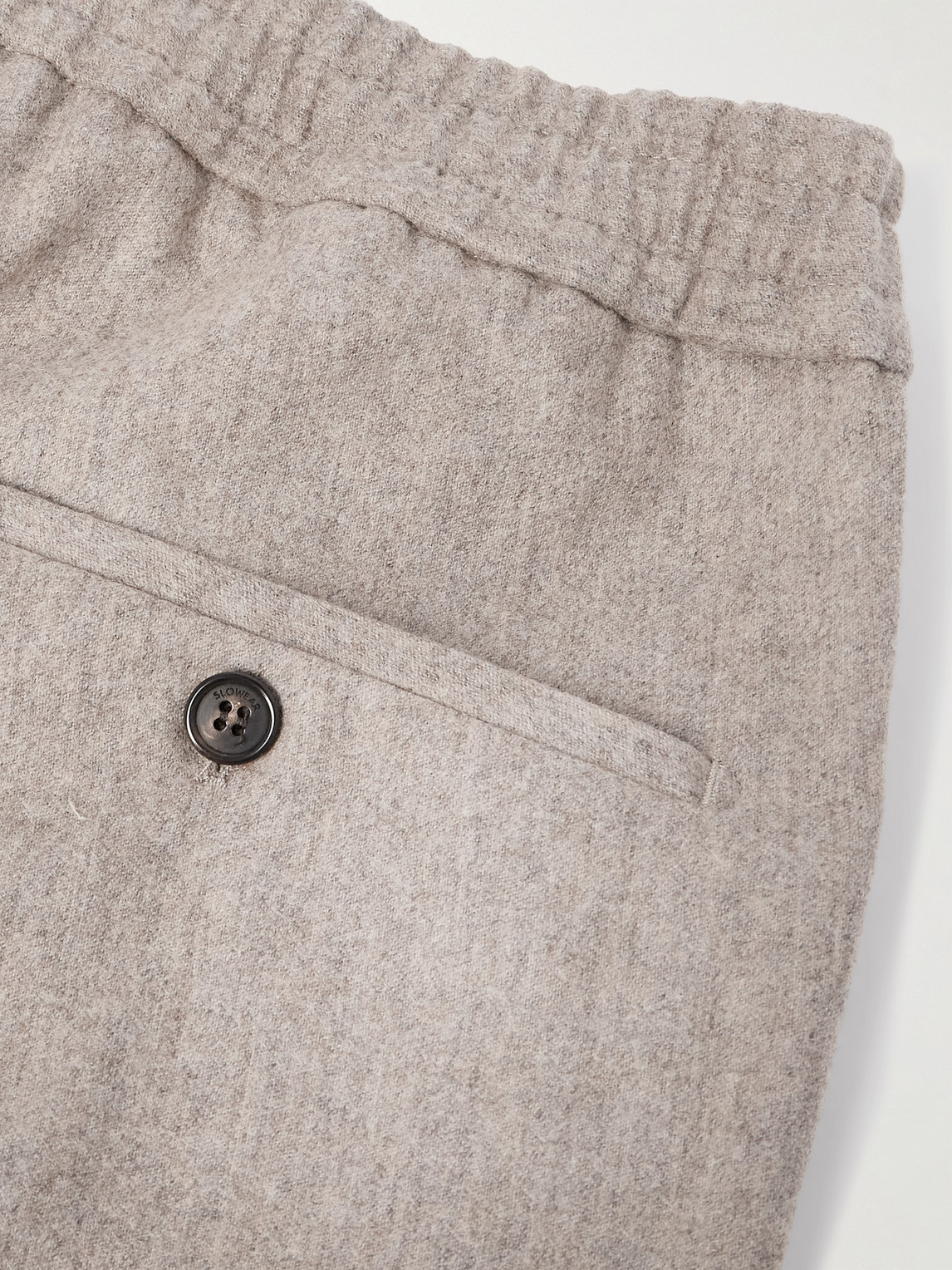 Incotex Tapered Pleated Wool And Cashmere-blend Trousers In Neutral