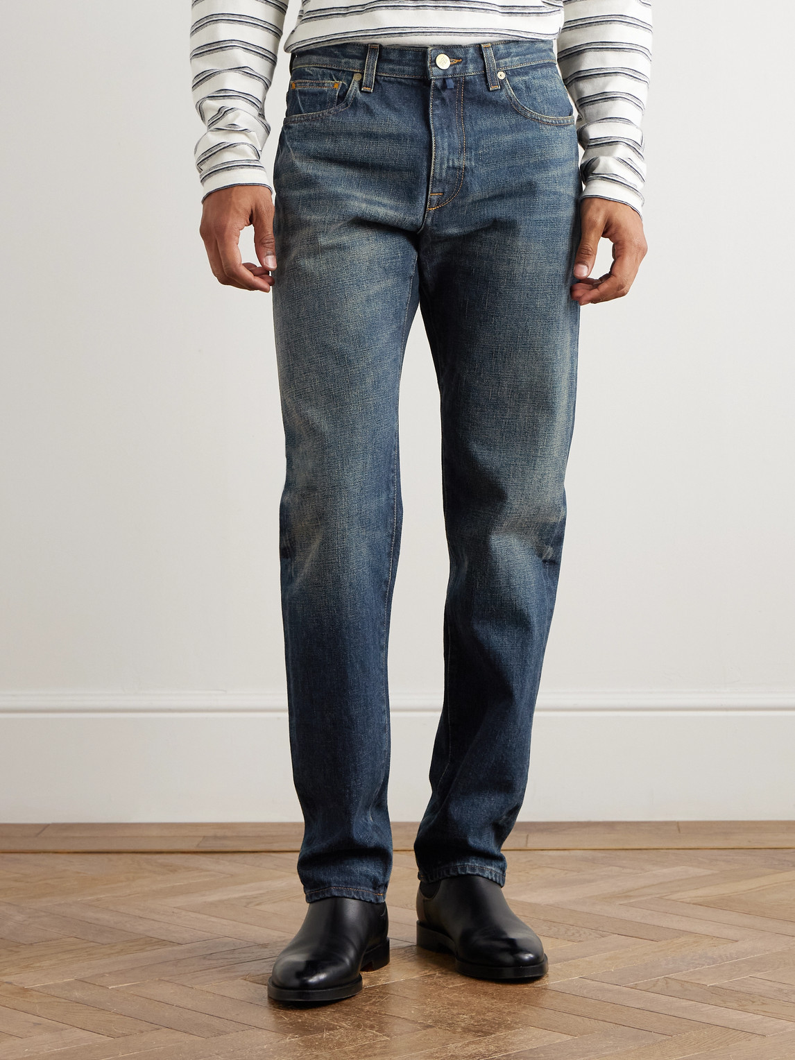 Incotex Blue Division Straight-leg Jeans In Blue