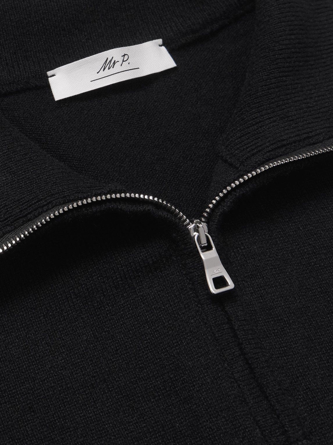  Mr P. - James Cashmere Half-zip Sweater - Men - Black - M 