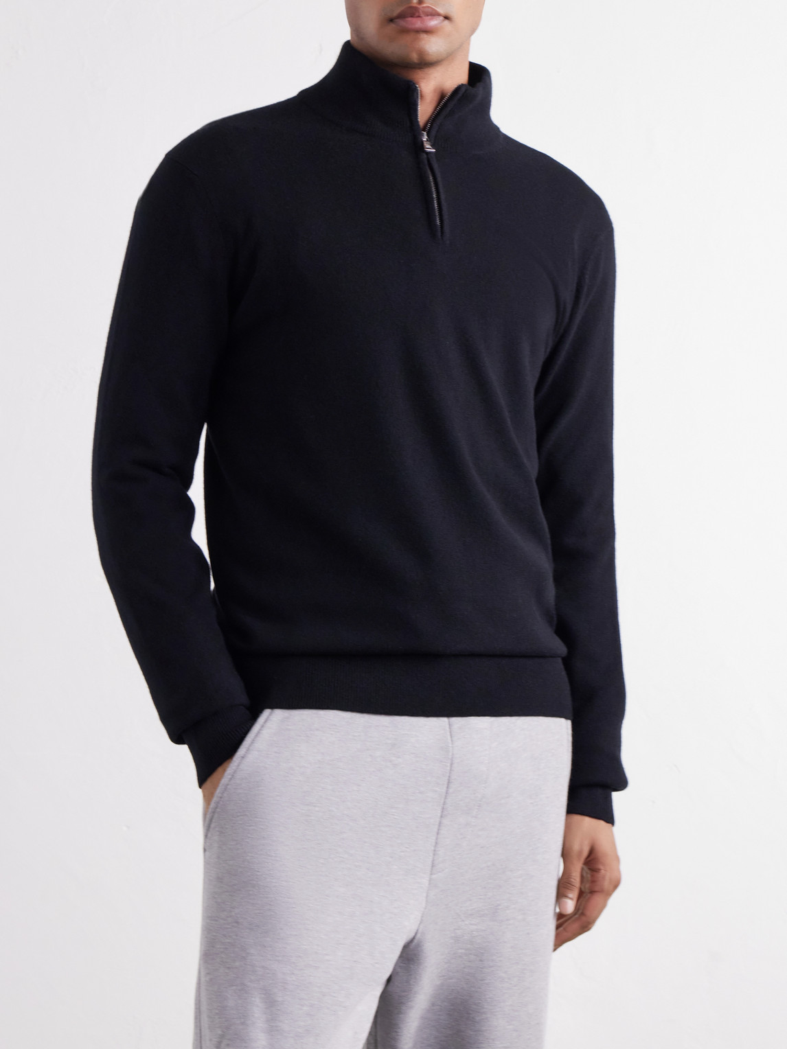 Mr P. - James Cashmere Half-Zip Sweater