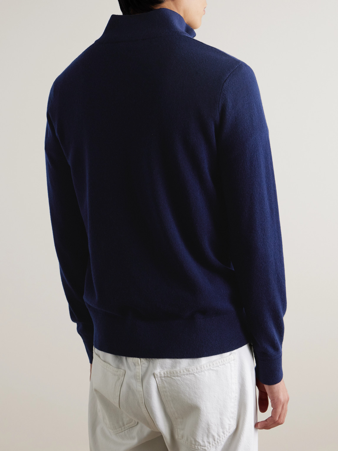  Mr P. - James Cashmere Half-zip Sweater - Men - Blue - Xs 