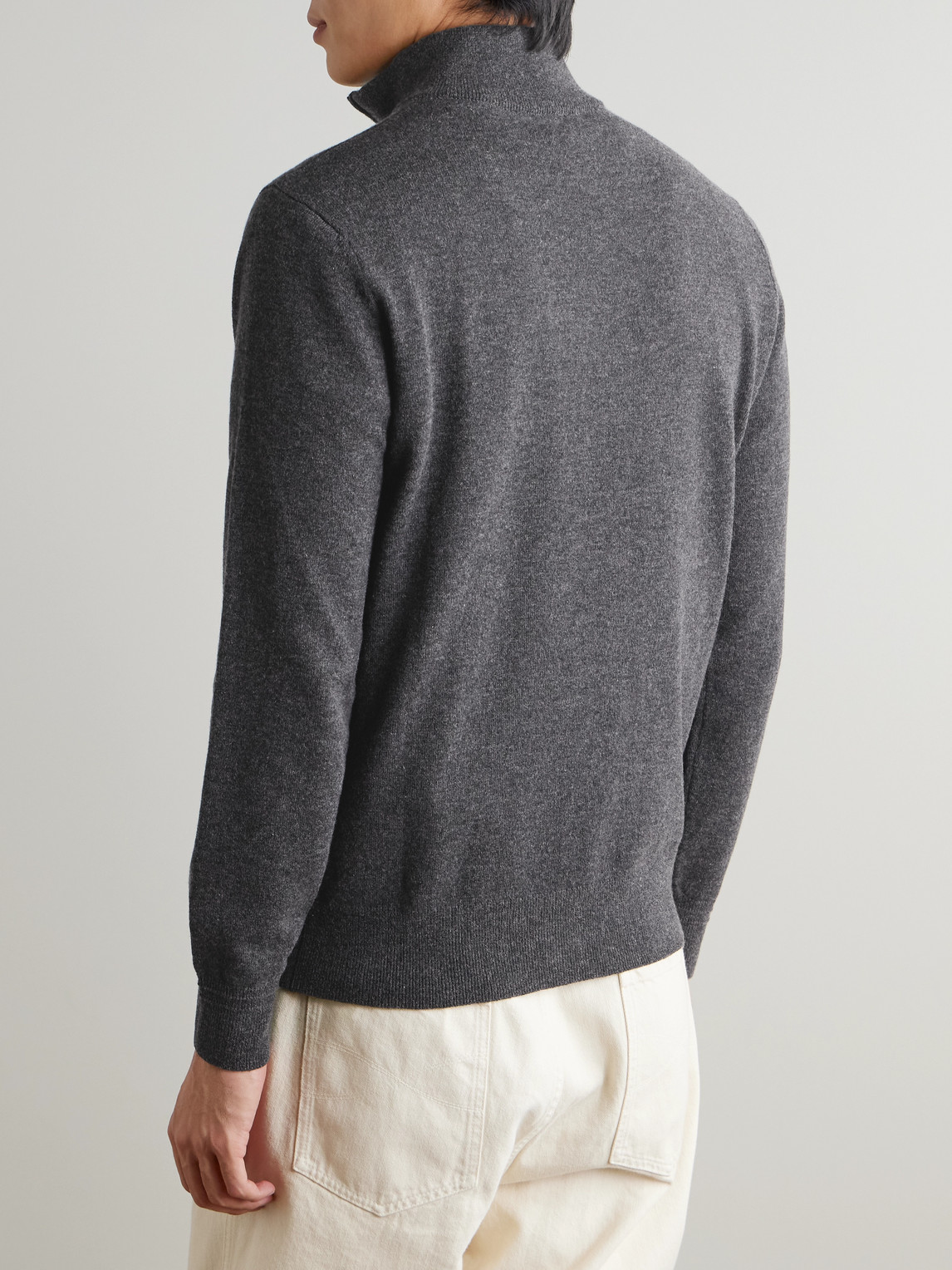  Mr P. - James Cashmere Half-zip Sweater - Men - Gray - Xxl 