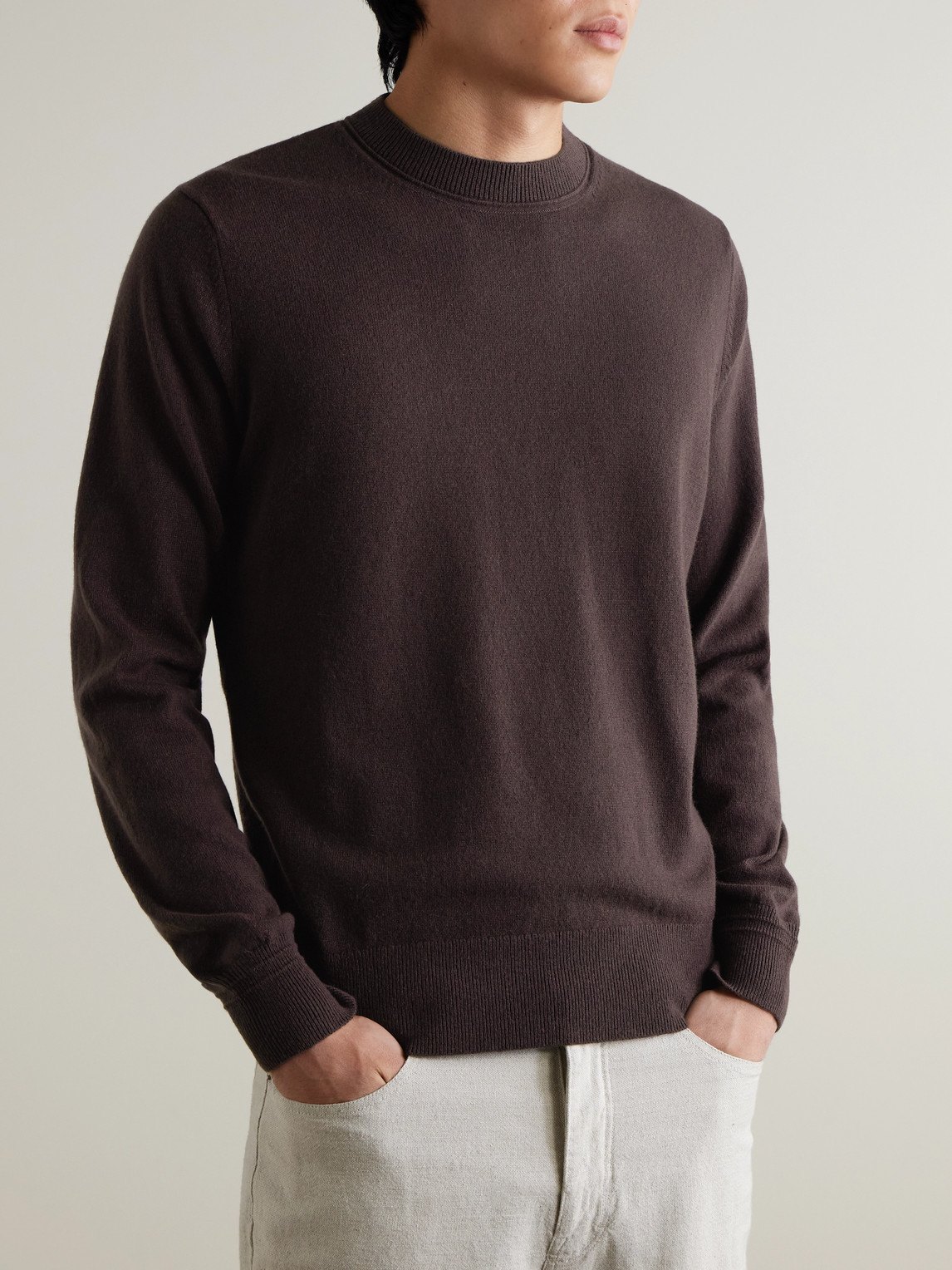  Mr P. - Curtis Cashmere Sweater - Men - Brown - Xs 