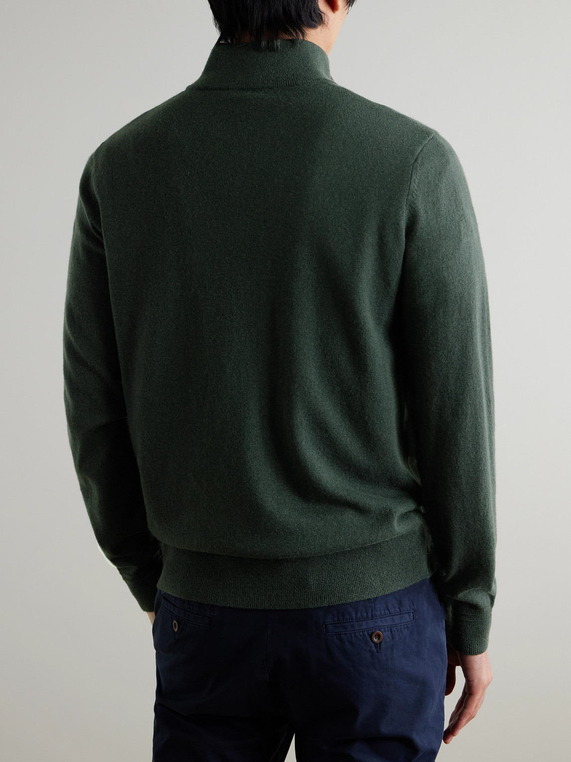  Mr P. - James Cashmere Half-zip Sweater - Men - Green - Xs 