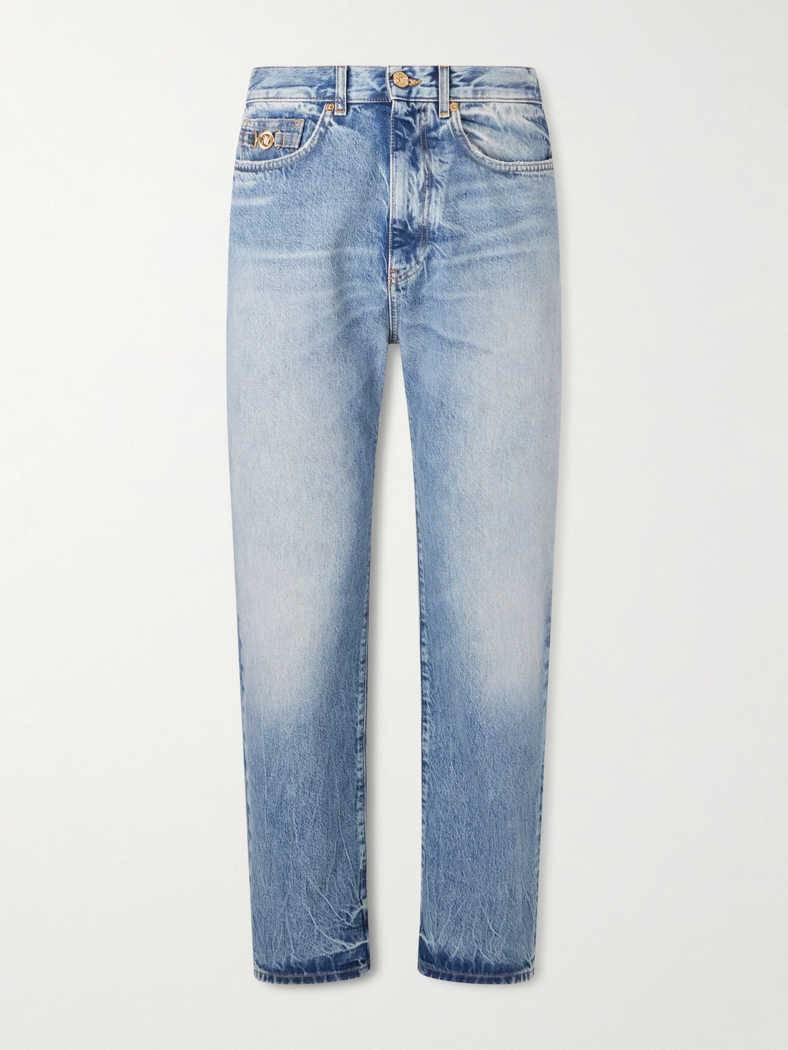 Versace Embellished Straight-Leg Jeans - Men