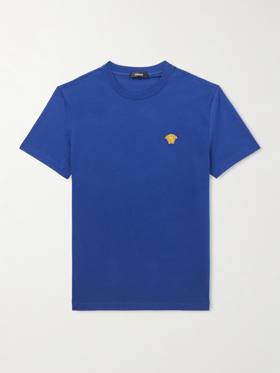 Versace Logo-Embroidered Cotton-Jersey T-Shirt - Men