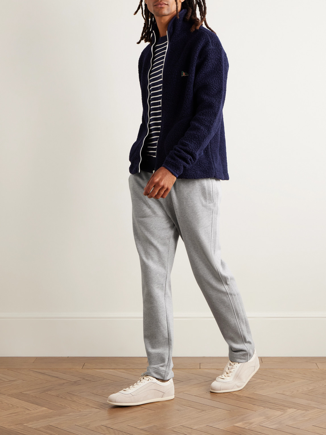 Mr P. - Slim-Fit Organic Cotton-Jersey Sweatpants